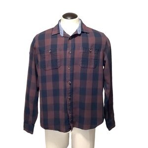 TAILOR VINTAGE Luxe Performance Plaid Flannel‎ Casual Shirt - Size L